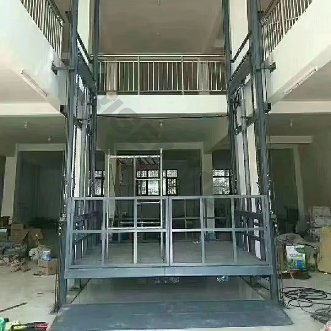 1-2 Ton Double Rail Hydraulic Cargo Lift (2-15M Lifting Height)