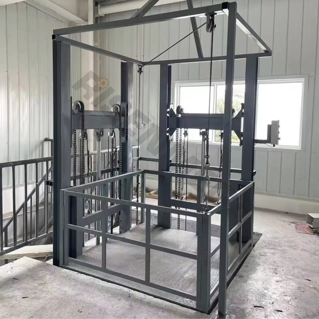 Heavy Duty Electric Guide Rail Cargo Lift (3-15M Lifting Height)