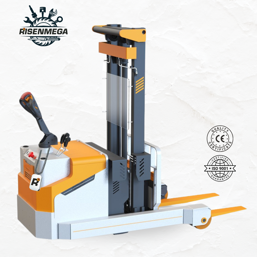 Apilador regular de 2 toneladas con inclinación hacia adelante y desplazamiento hacia atrás, conductor de pie