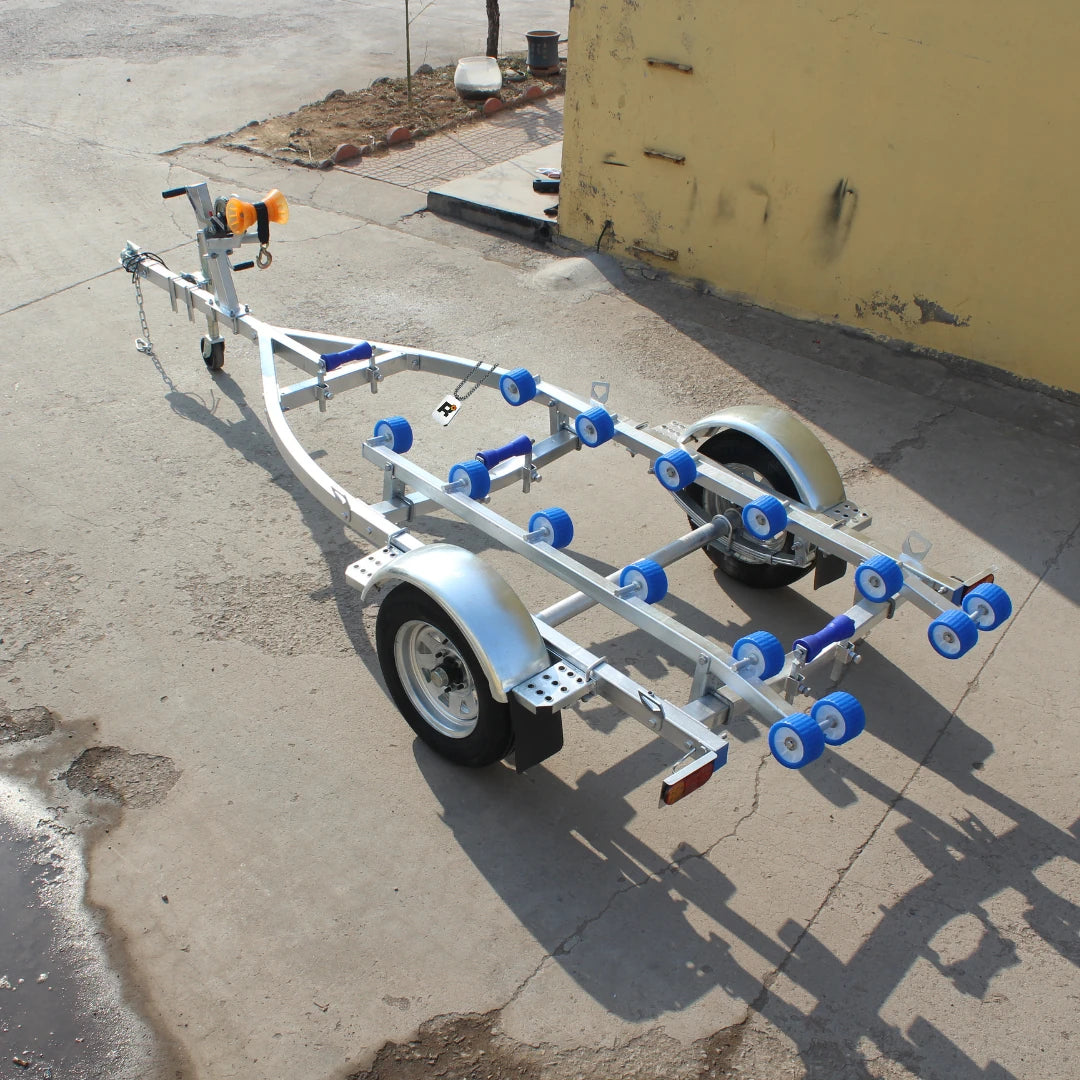 Galvanised Roller Boat Trailer, Single Axle