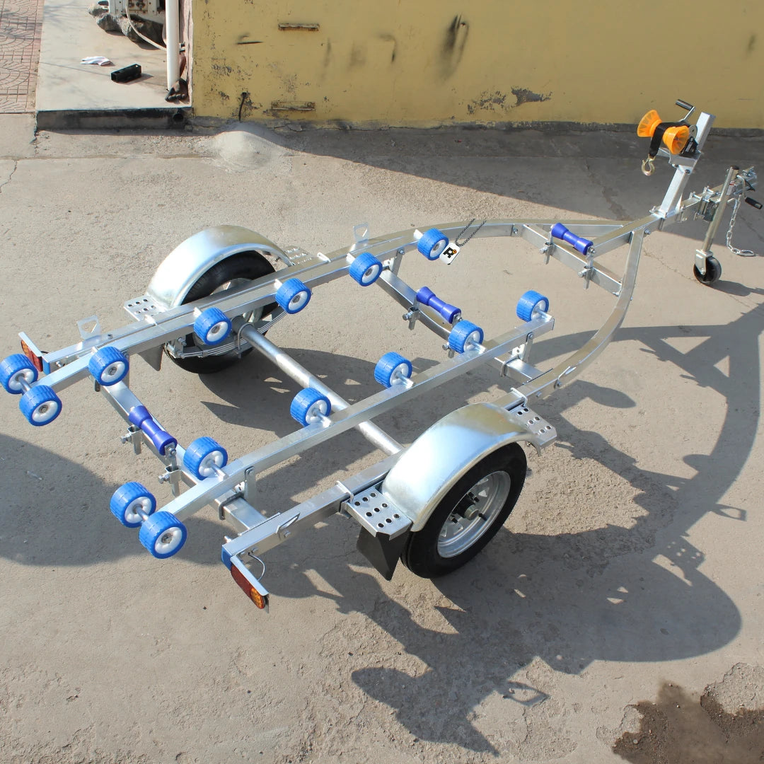 Galvanised Roller Boat Trailer, Single Axle