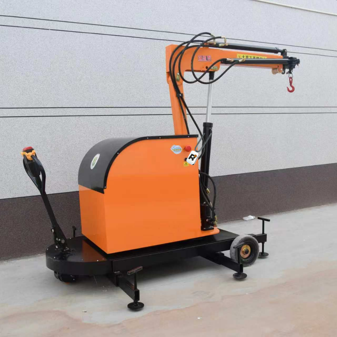 Electric Floor Crane — 1, 1.5 & 2 Ton Battery-Powered Rotating Jib Cranes