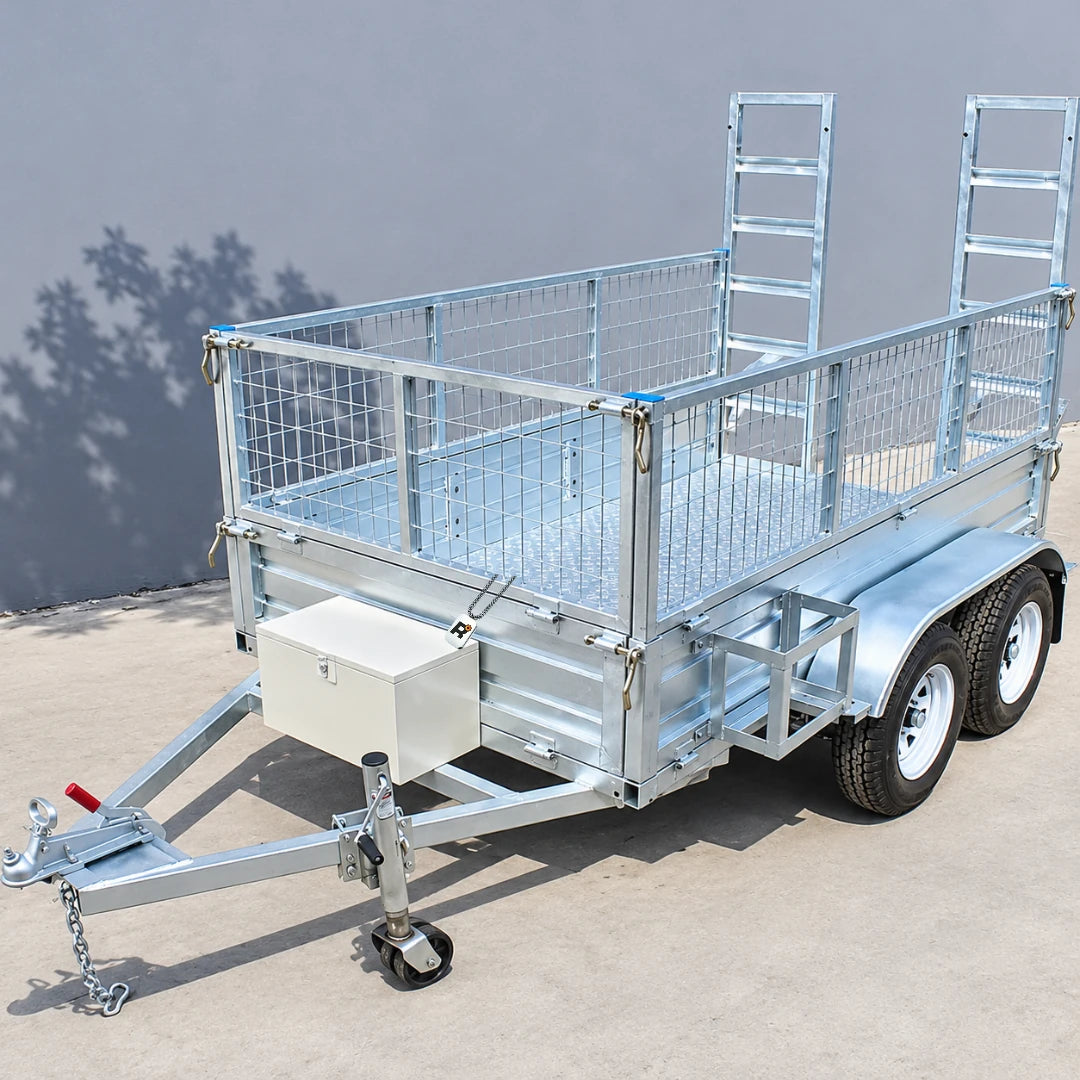 Galvanised Cage Trailer with Loading Ramp