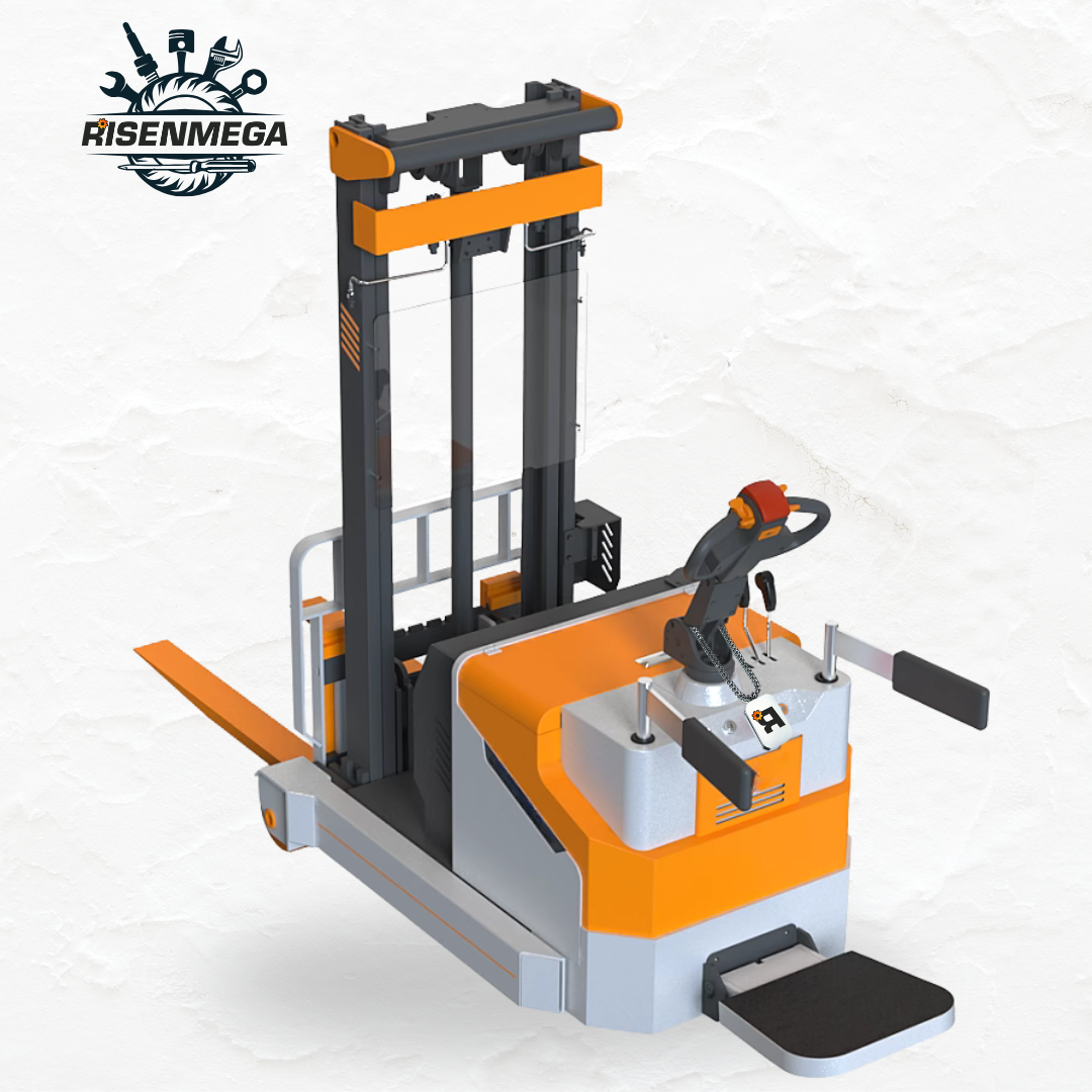 Apilador regular de 2 toneladas con inclinación hacia adelante y desplazamiento hacia atrás, conductor de pie