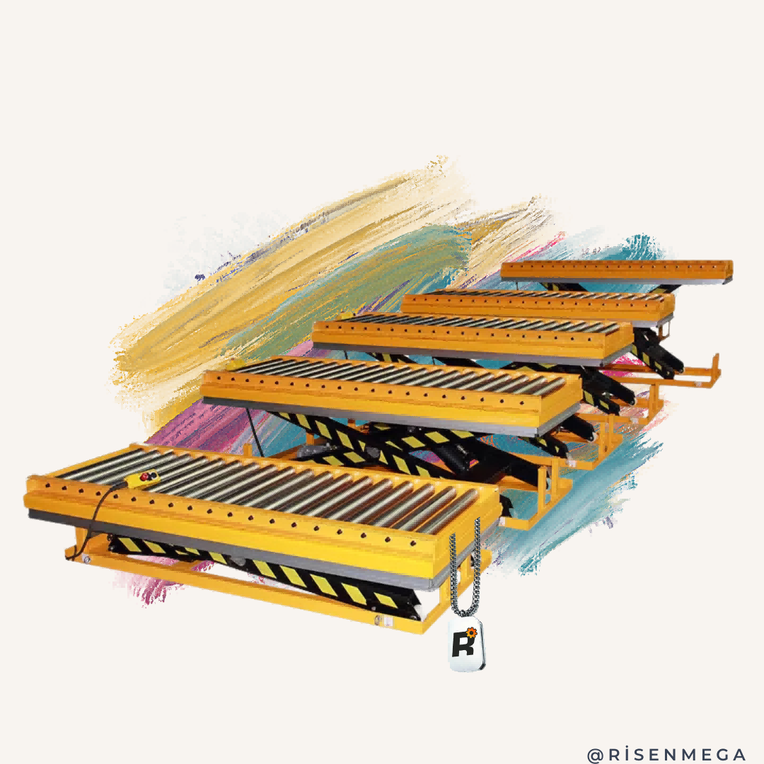 طاولات رفع مقصية ذات بكرات 0.5-4 طن