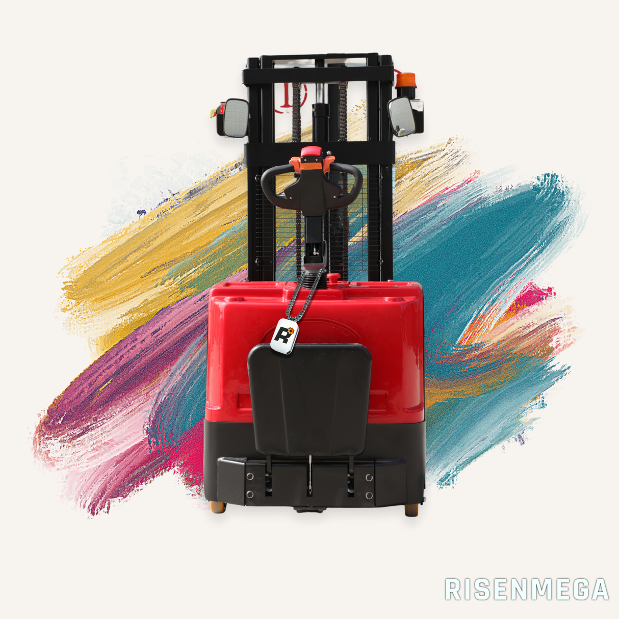 Apilador regular de 2 toneladas con inclinación hacia adelante y desplazamiento hacia atrás, conductor de pie