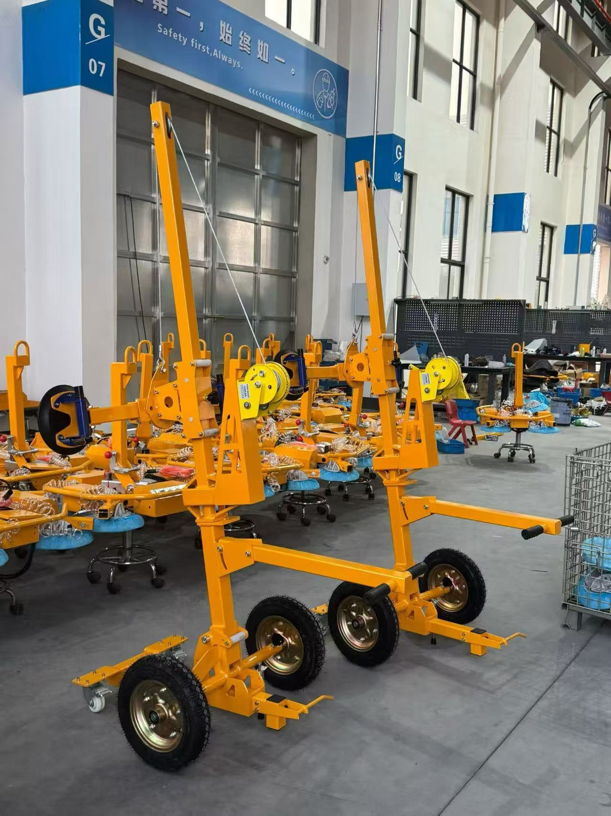 Vacuum lift Glass Trolley truck with suction cups 200-400 KG