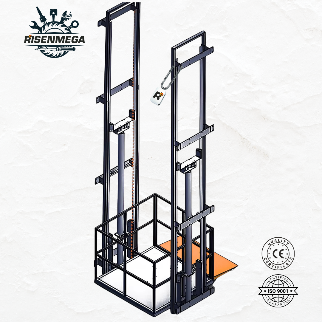1-2 Ton Double Rail Hydraulic Cargo Lift (2-15M Lifting Height)