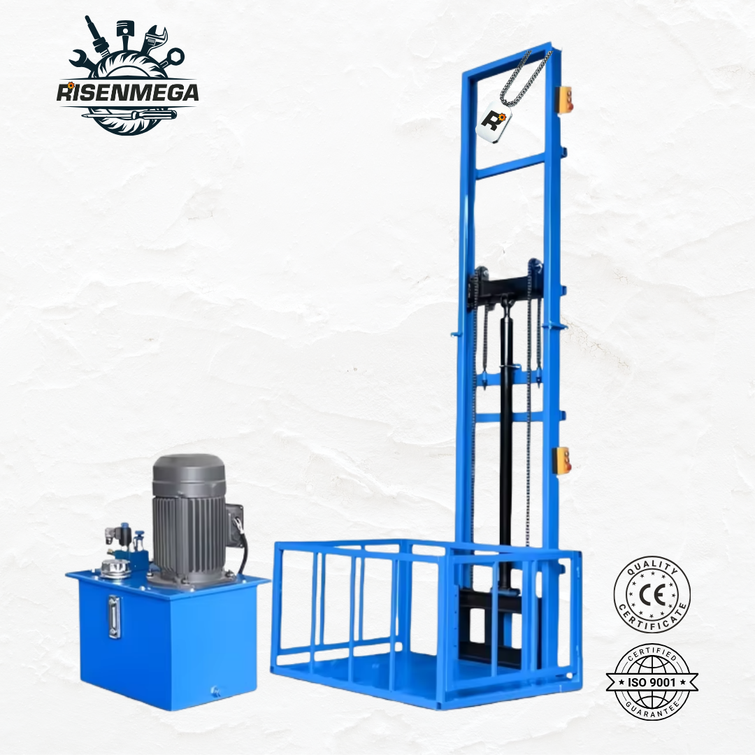 1 Ton Single Rail Hydraulic Cargo Lift (2-12M Lifting Height)