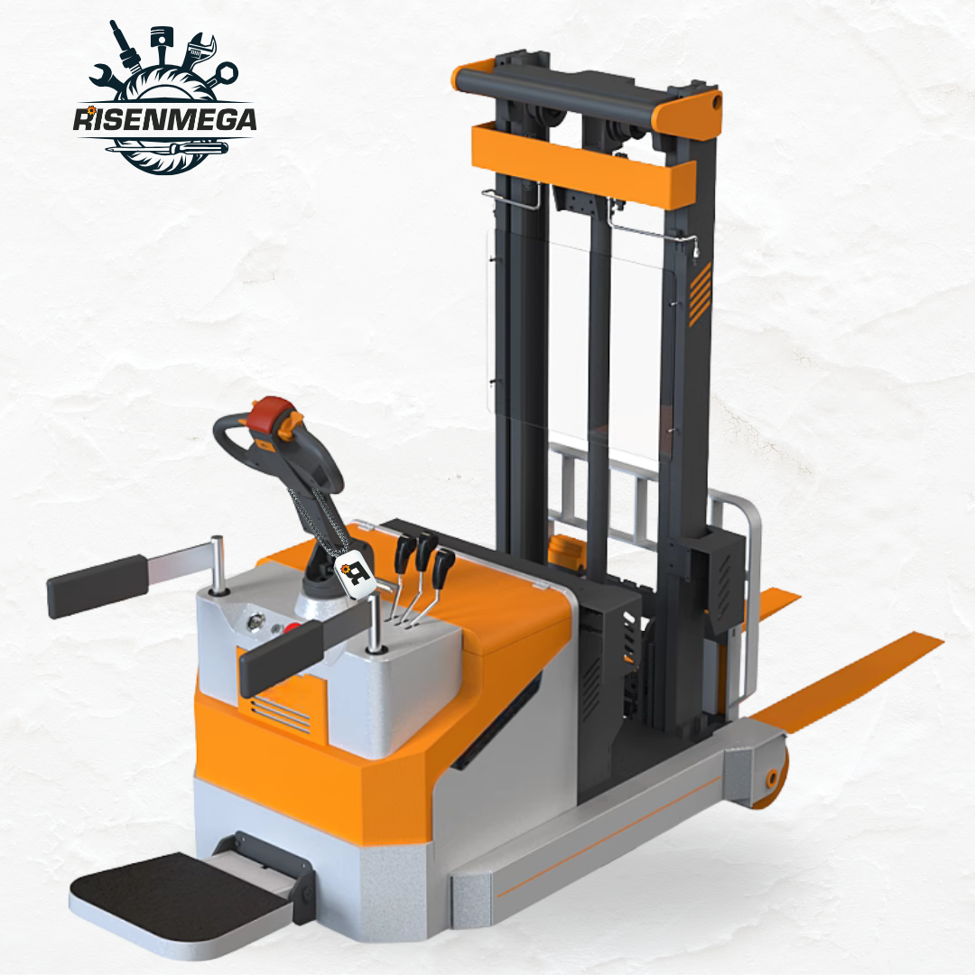 Apilador regular de 2 toneladas con inclinación hacia adelante y desplazamiento hacia atrás, conductor de pie