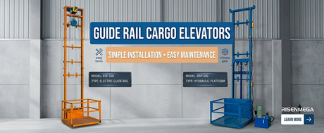 GUIDE RAIL CARGO ELEVATORS SIMPLE INSTALLATION - EASY MAINTENANCE