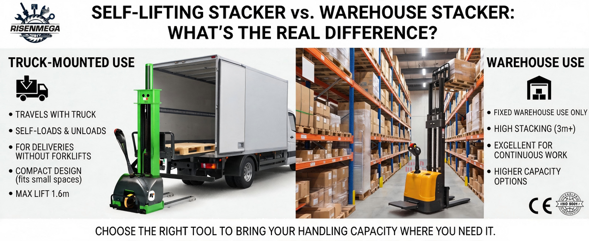 Self-Lifting Truck-Mounted Pallet Stacker vs. Warehouse Pallet Stacker: What's the Real Difference?