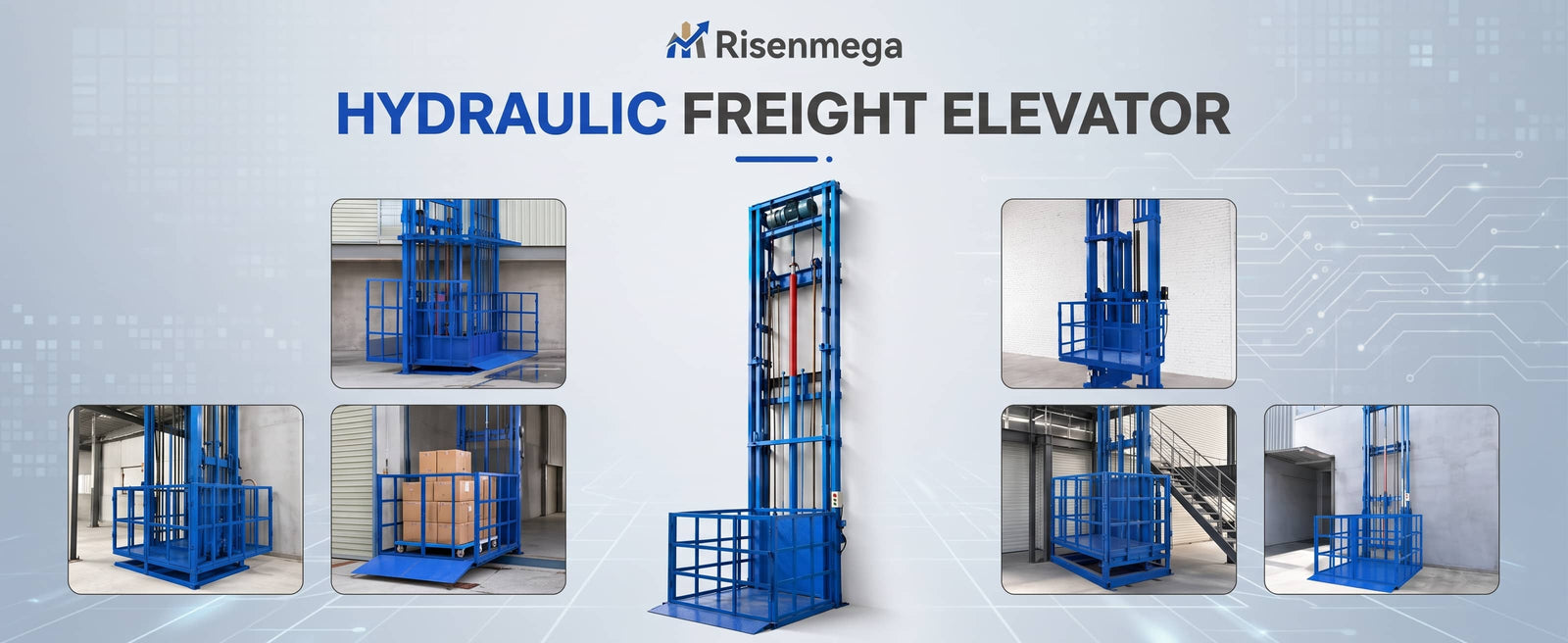 risenmega hydraulic cargo lift machine