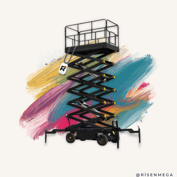 Risenmega mobile scissor lift on a trailer chassis