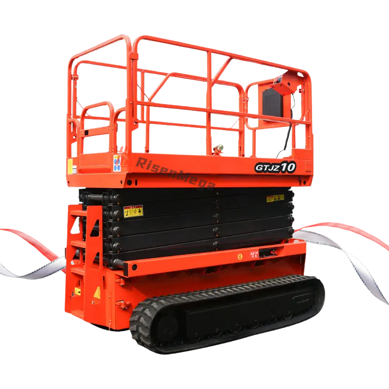 High Steel Crawler Scissor Lift Hydraulic 10M