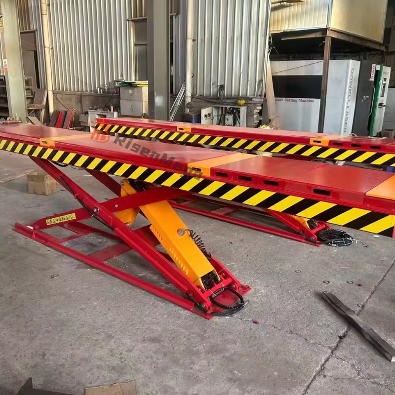 In-ground main-sub scissor car lift 4 Ton