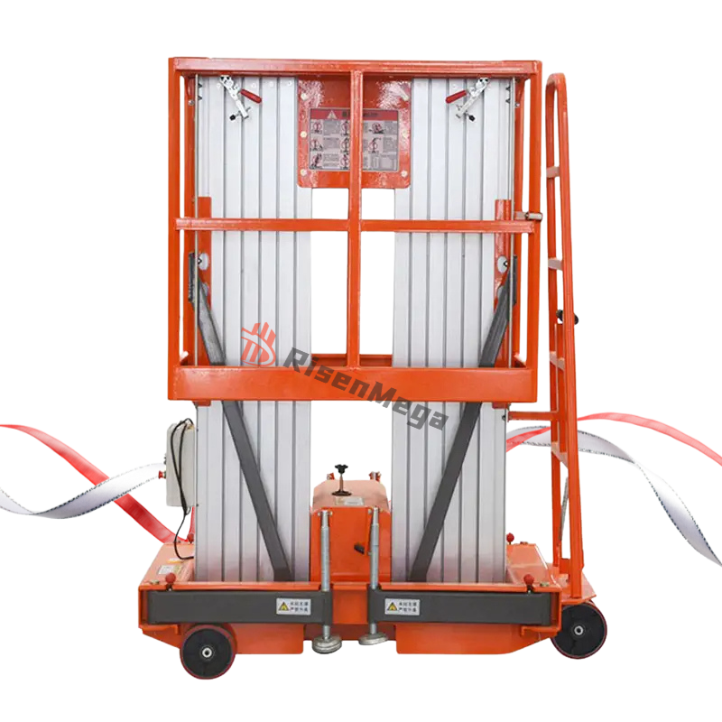 Aluminum Alloy Lift Double Mast 14M