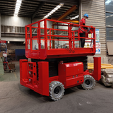 Rough Terrain Wheels Scissor Lift High Capacity 14M