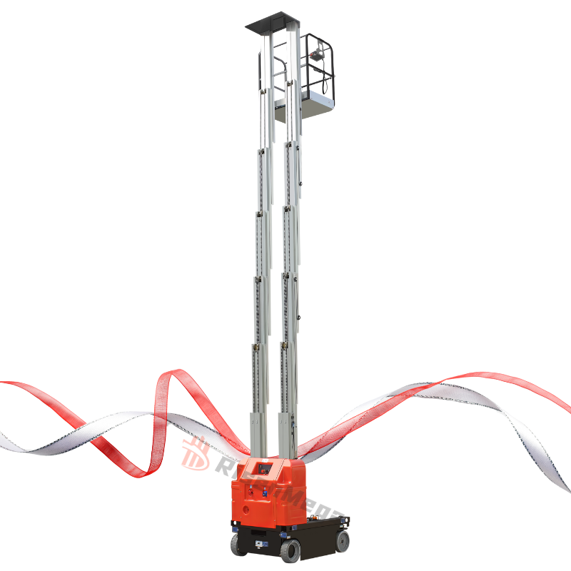 High End Self Propelled Aluminum Alloy Lift Double Mast 7.5-9M