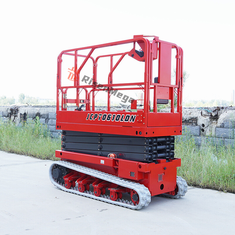 Rubber Crawler Scissor Lift Hydraulic 6-8M