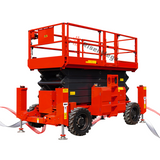 Rough Terrain Wheels Scissor Lift High Capacity 14M