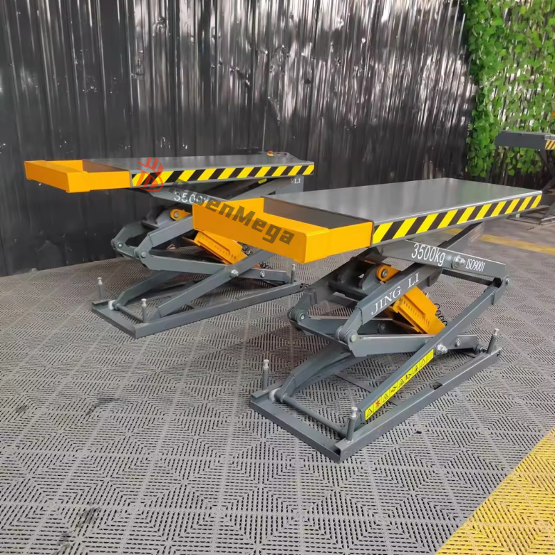 In-ground small scissor car lift 3.5 Ton