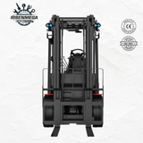 EFL201 electric forklift dimensions diagram side and top view