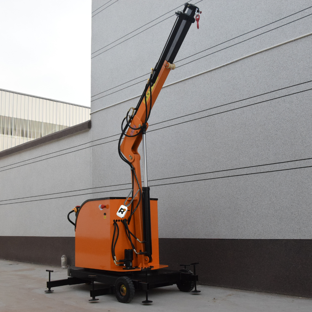Electric Floor Crane — 1, 1.5 & 2 Ton Battery-Powered Rotating Jib Cranes