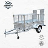 Galvanised Cage Trailer with Loading Ramp