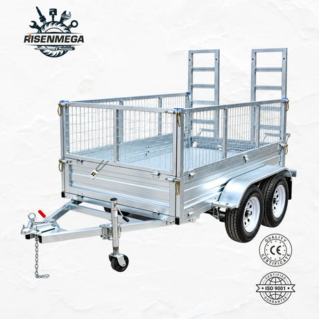 Galvanised Cage Trailer with Loading Ramp