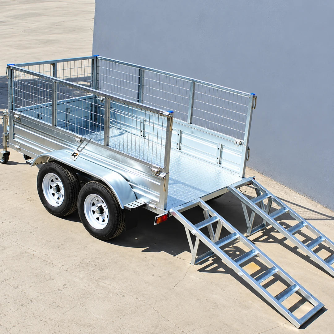 Galvanised Cage Trailer with Loading Ramp