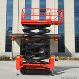 High Steel Crawler Scissor Lift Hydraulic 16M With Hydraulic Outriggers