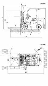 EFL201 electric forklift key features - lithium battery and LED lighting