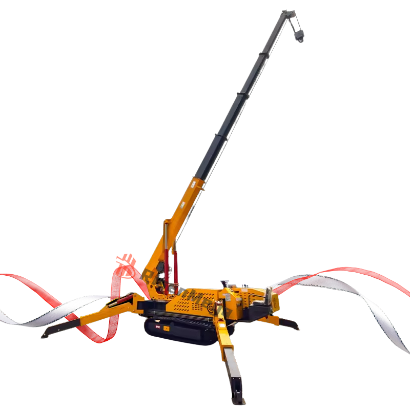 Risenmega 1-ton mini spider crane for indoor confined-space lifting – CE certified