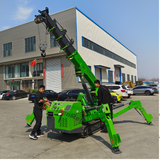 Risenmega 3-ton spider crane on rubber crawler tracks for indoor and outdoor lifting