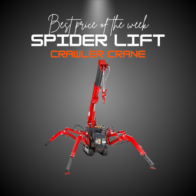 Risenmega compact spider crane, 1 to 16 ton, for narrow access sites
