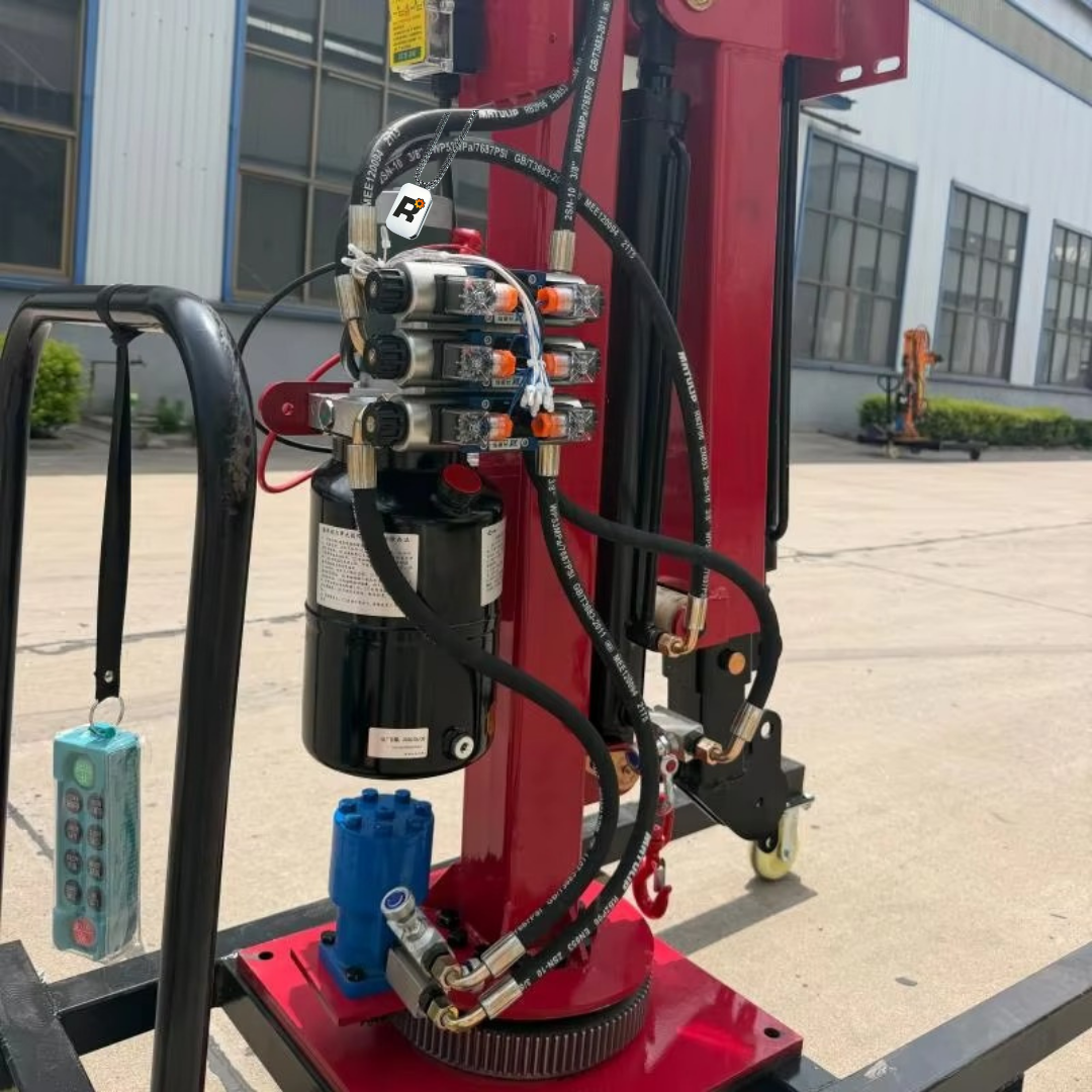 Truck-Mounted Mini Crane — 1 Ton; 2 Ton 12V Electric Hydraulic Crane