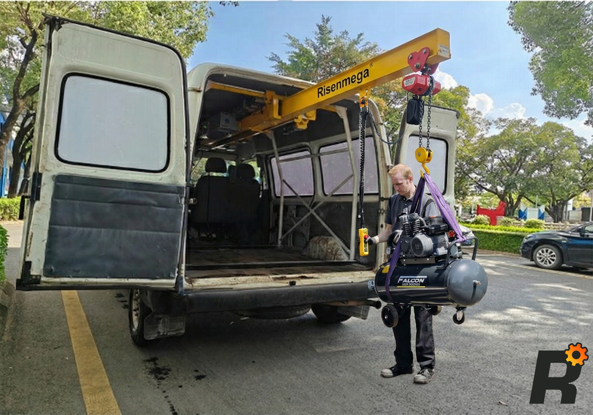 Electric Van Crane | Internal Roof-Mounted Hoist for Cargo Vans