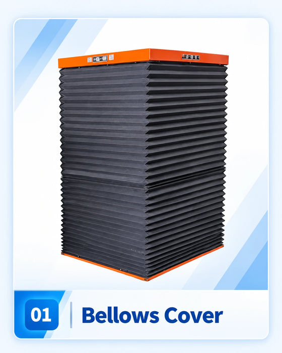Risenmega scissor lift table with bellows cover option