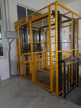 Risenmega heavy-duty electric guide rail cargo lift for 3 to 15 meter warehouse freight transport