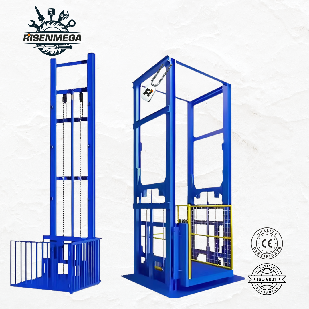 1-2 Ton Double Rail Hydraulic Cargo Lift (2-15M Lifting Height)