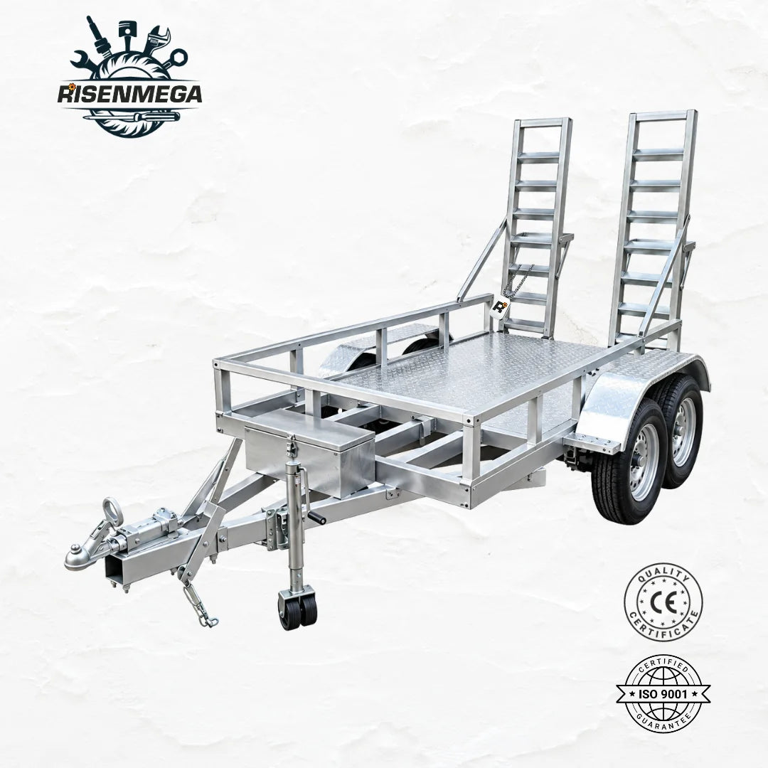 Galvanized tandem axle excavator trailer