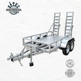 Galvanized tandem axle excavator trailer