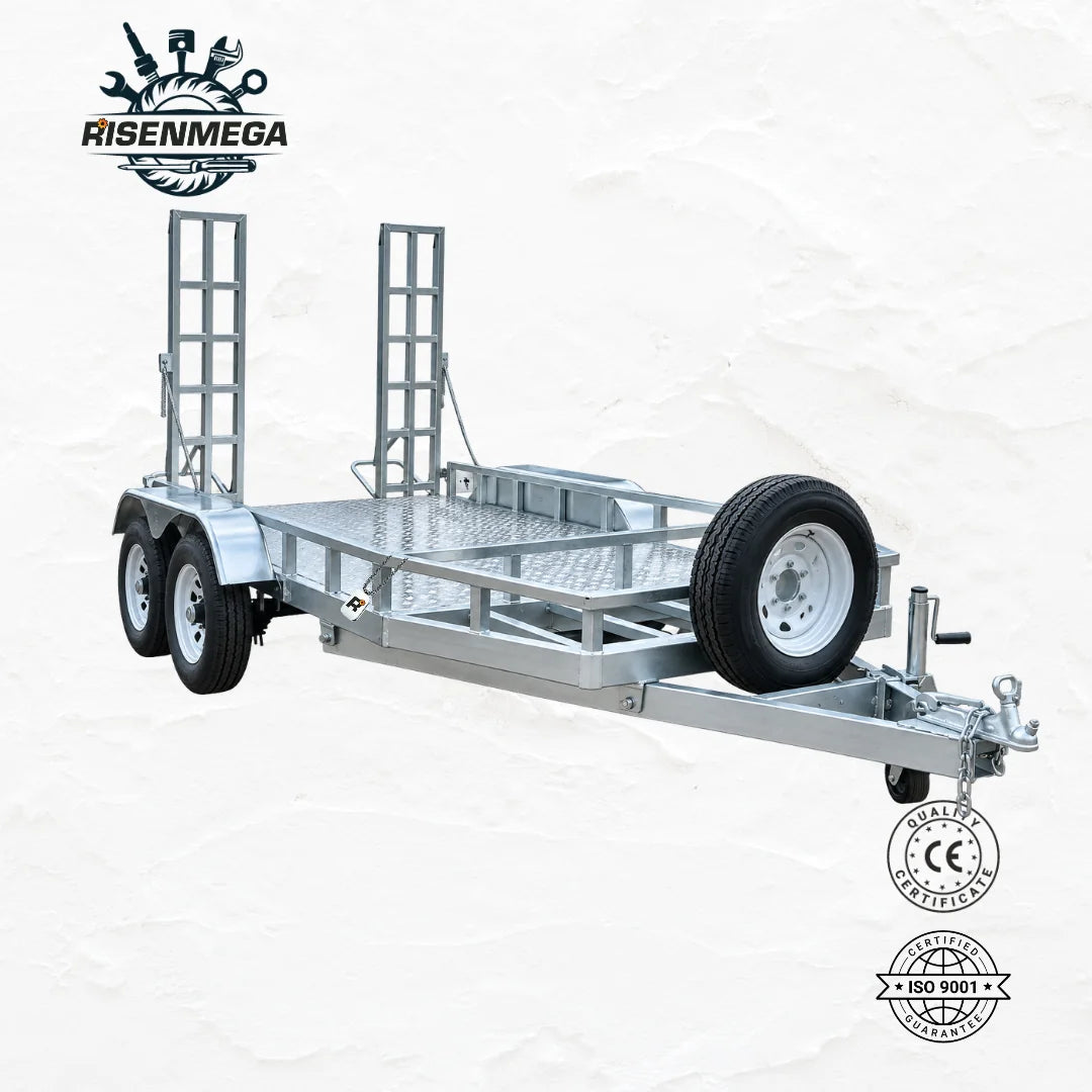 Galvanized tandem axle excavator trailer