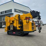 Risenmega spider crane 1-12 ton – lifting basket and outrigger deployment detail