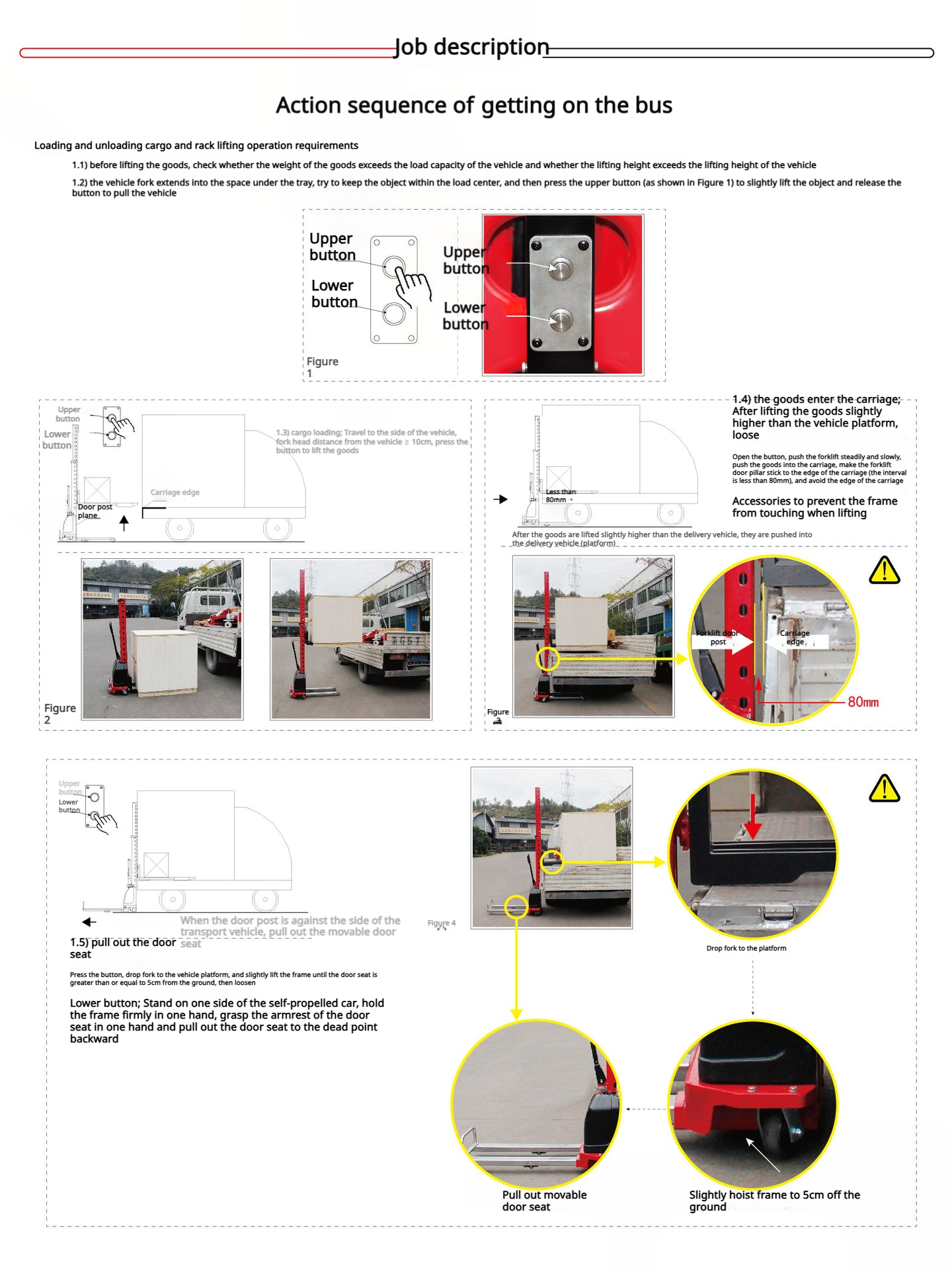 CDD Series self-lifting truck-mounted pallet stacker driving itself down a truck ramp